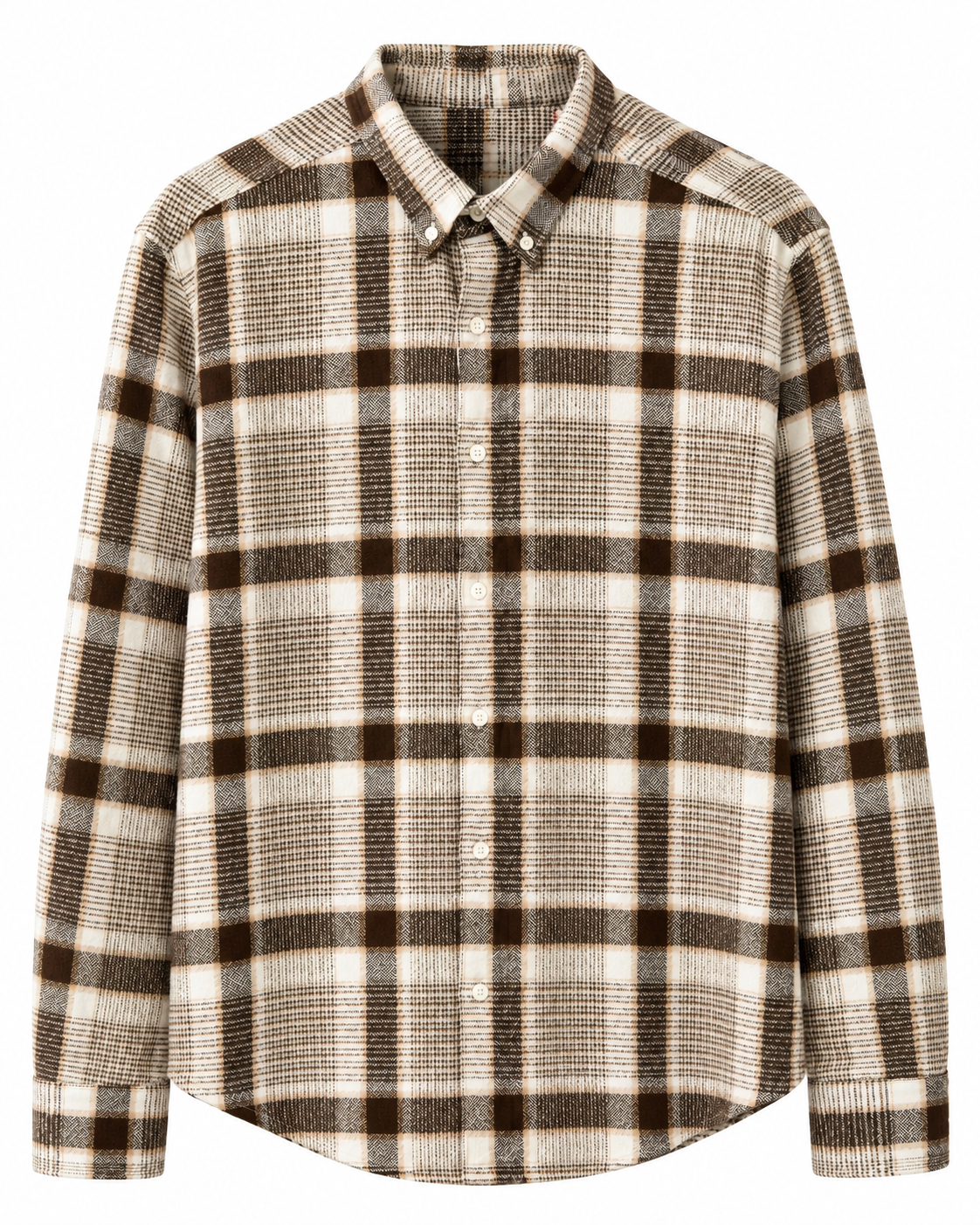 Brown & Cream Checked Flannel Shirt
