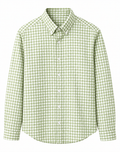 Green & White Checkered Casual Shirt