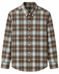 Brown & Blue Checked Casual Shirt