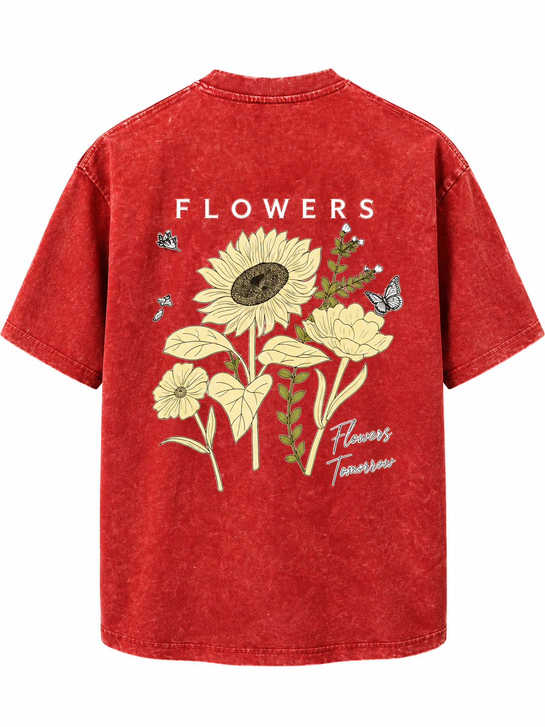 Faded Red Acid Wash Oversized T-Shirt – Vintage Streetwear