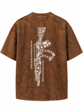 Brown Acid Wash Oversized T-Shirt – Vintage Streetwear