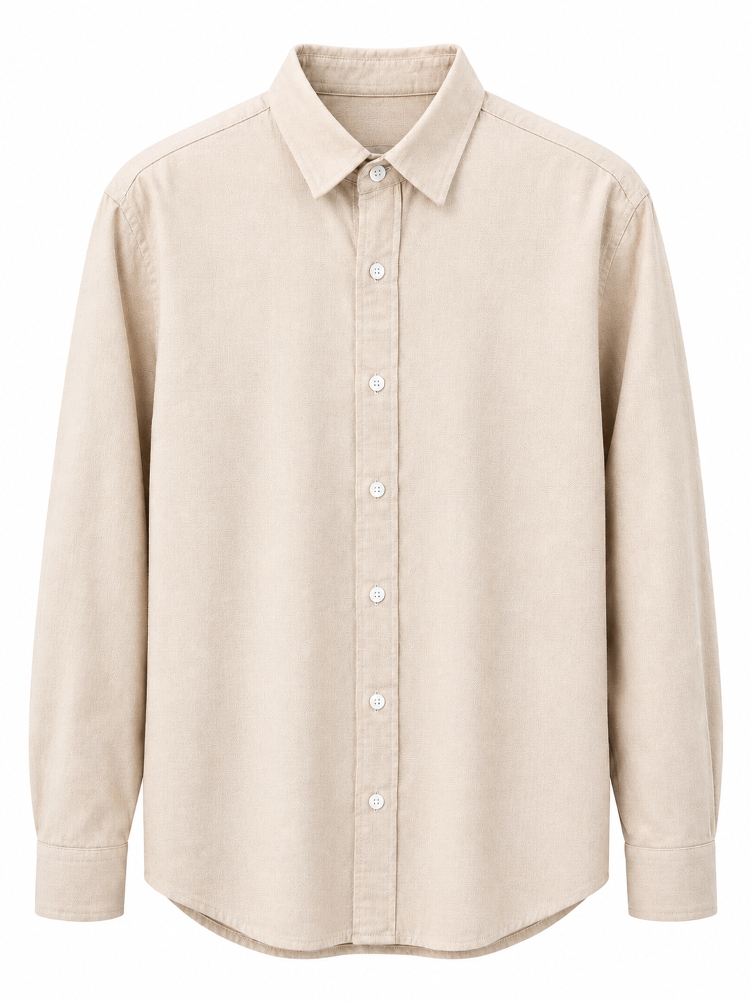 Classic Beige Full-Sleeve Casual Shirt