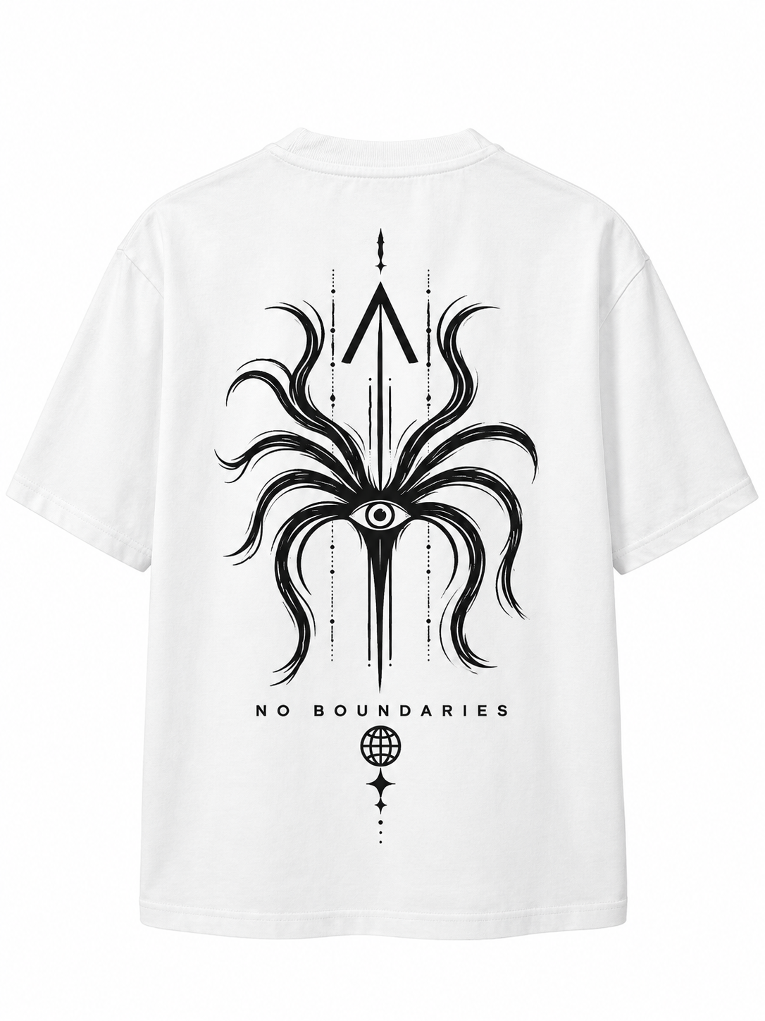 White Oversized T-Shirt – Minimal Logo Streetwear
