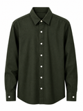 Dark Green Classic Full-Sleeve Shirt