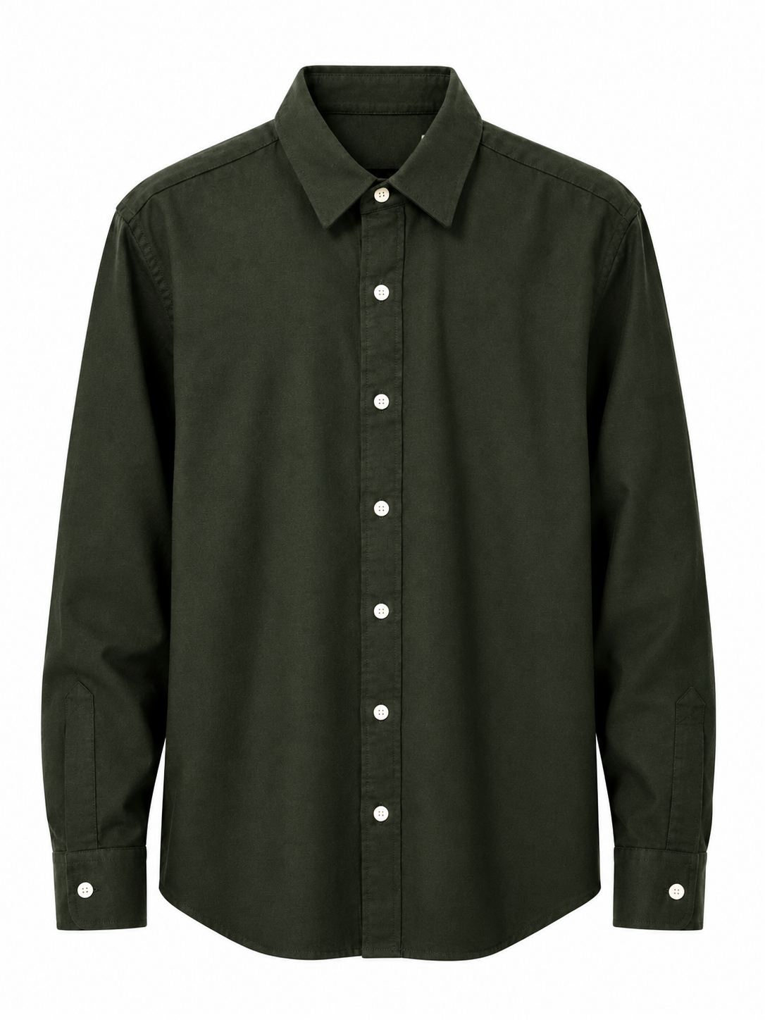 Dark Green Classic Full-Sleeve Shirt