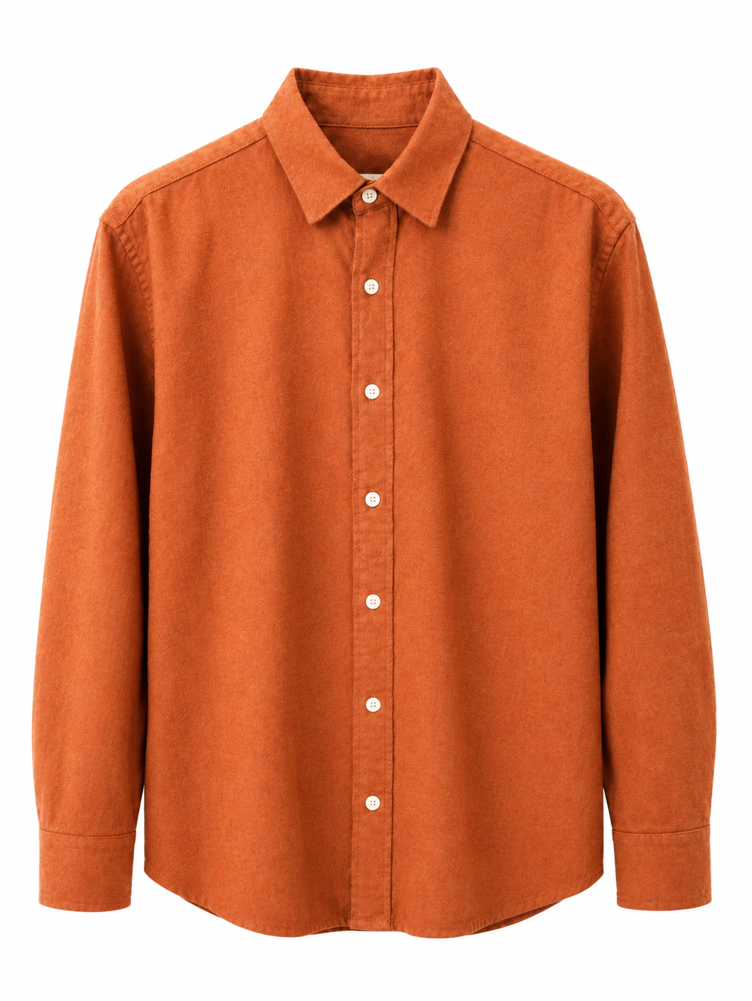 Rust Orange Full-Sleeve Casual Shirt