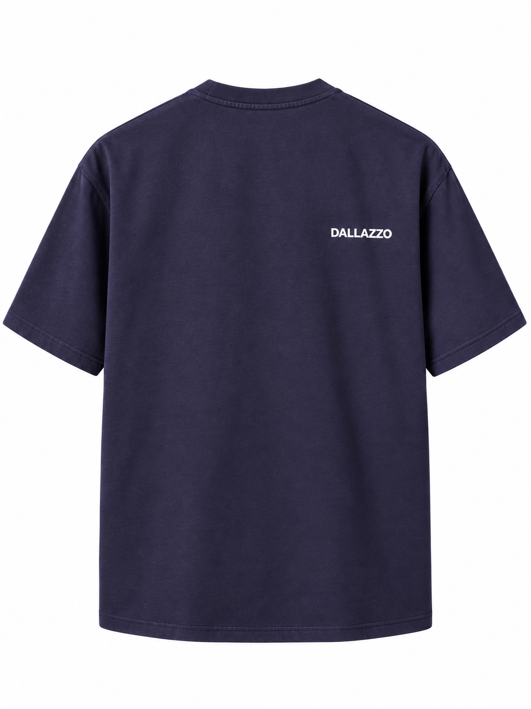 Dark Blue Oversized T-Shirt – Minimal Logo Streetwear